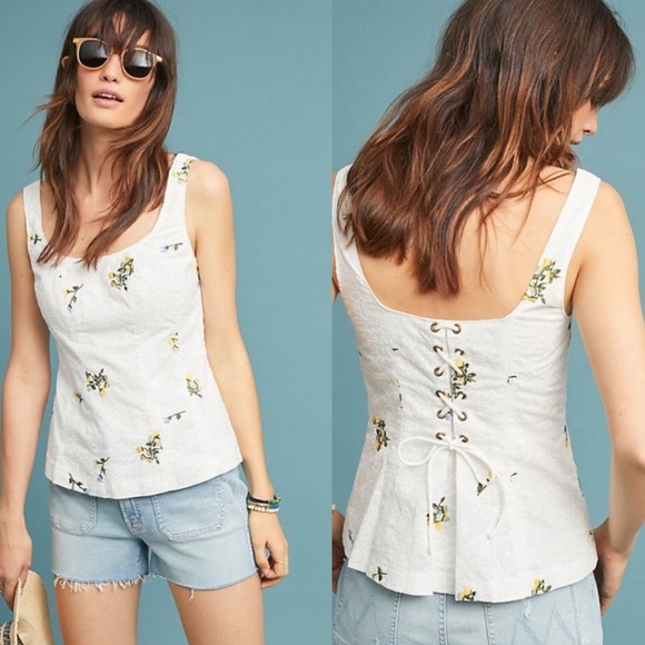 Anthropologie Tops - Anthropology White Lace Top